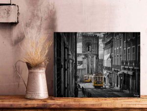 Two trams - Wooden Photo Wall Art
