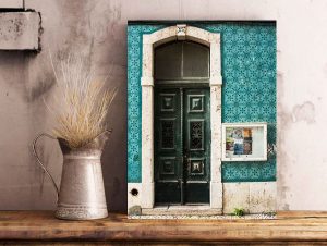 Green Door of Graça - Wooden Photo Wall Art